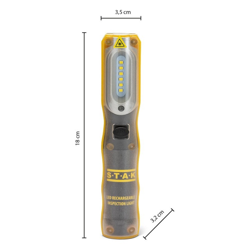 Luce da lavoro 2 in 1: Worklight + torcia ricaricabile LED. Gancio e calamita