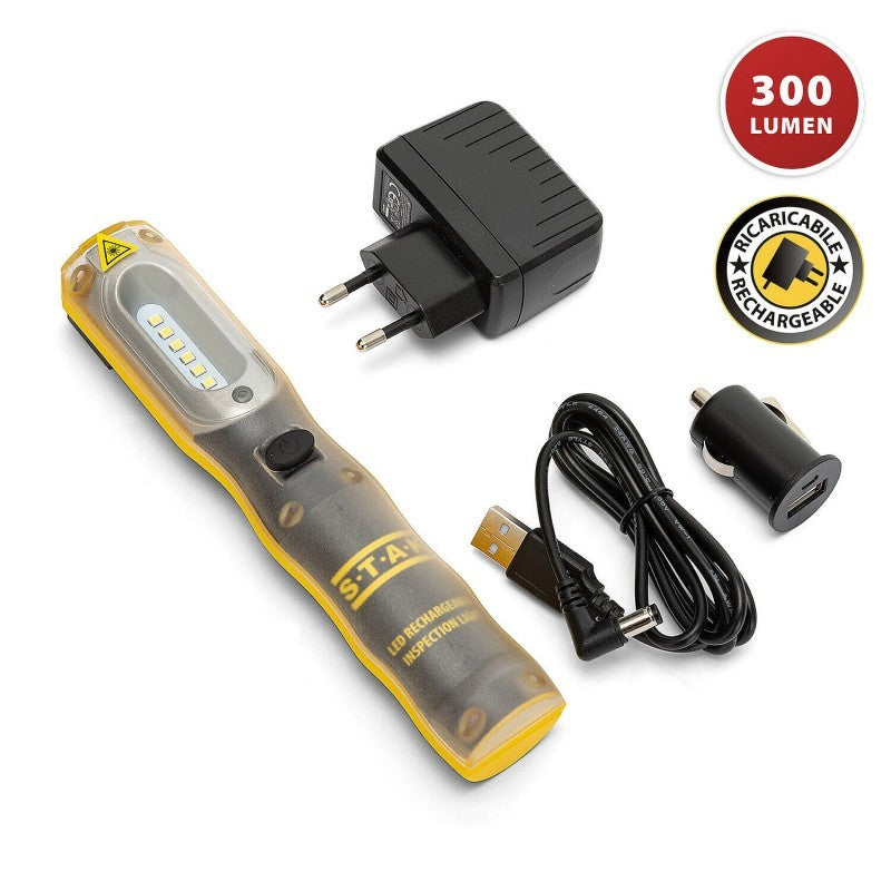 Luce da lavoro 2 in 1: Worklight + torcia ricaricabile LED. Gancio e calamita