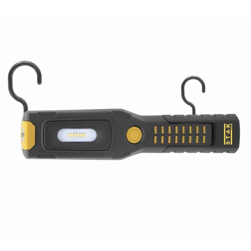 Lampada da Lavoro ALAMO: Worklight + torcia ricaricabile LED con ganci e calamita.
