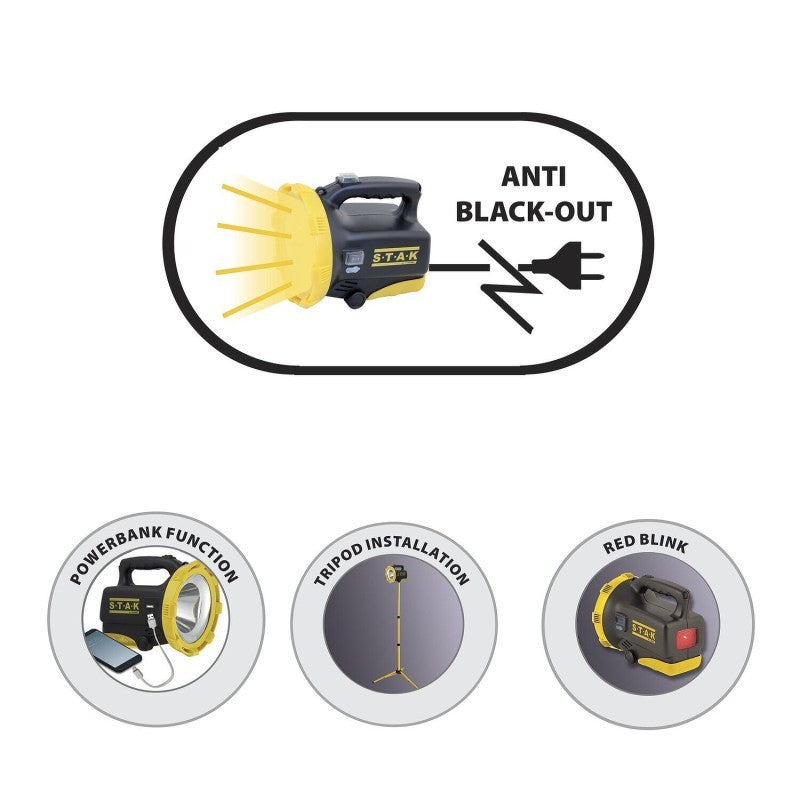 STAK TRAINSPOTTING Faro Lanterna Ricaricabile LED 20W CREE 1600 lumen