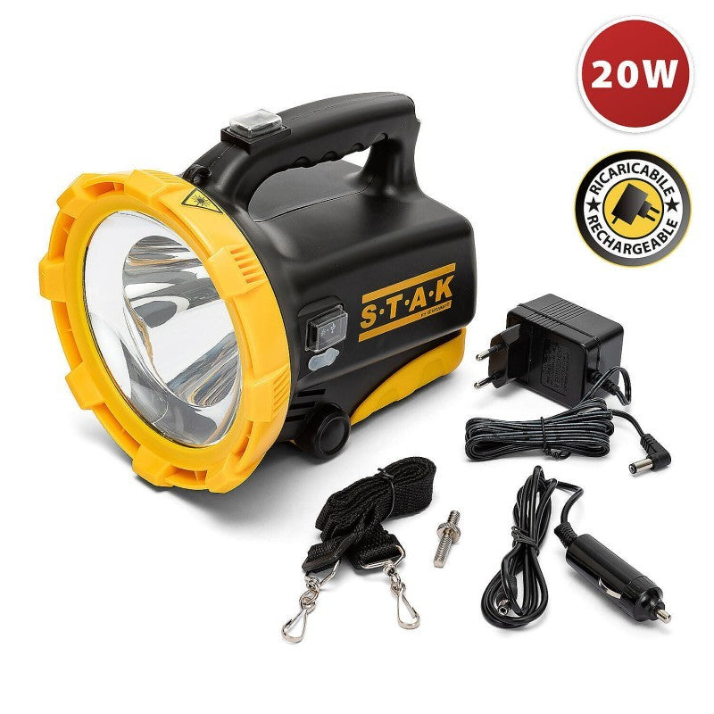 STAK TRAINSPOTTING Faro Lanterna Ricaricabile LED 20W CREE 1600 lumen