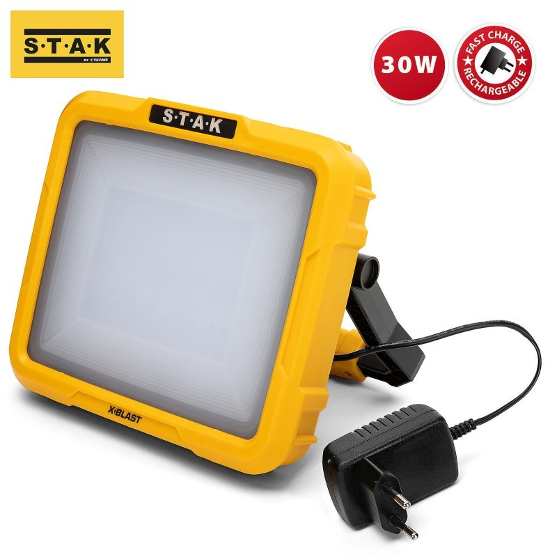 Proiettore Da Cantiere LED Ricaricabile 2400LM IP65 IK08 Carica Veloce e Powerbank
