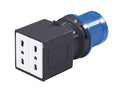 Adattatore spina industrale con 2 prese bivalenti 2P+E 16A IP20 - ROSI 1864