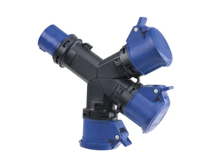 Moltiplicatore 3 Uscite Mobile IP54 - spina 2P+T 16A - prese 2P+T 16A 220V - ROSI 1001402