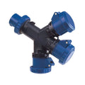 Moltiplicatore 3 Uscite Mobile IP67 - spina 2P+T 16A - prese 2P+T 16A 220V - ROSI 1001452