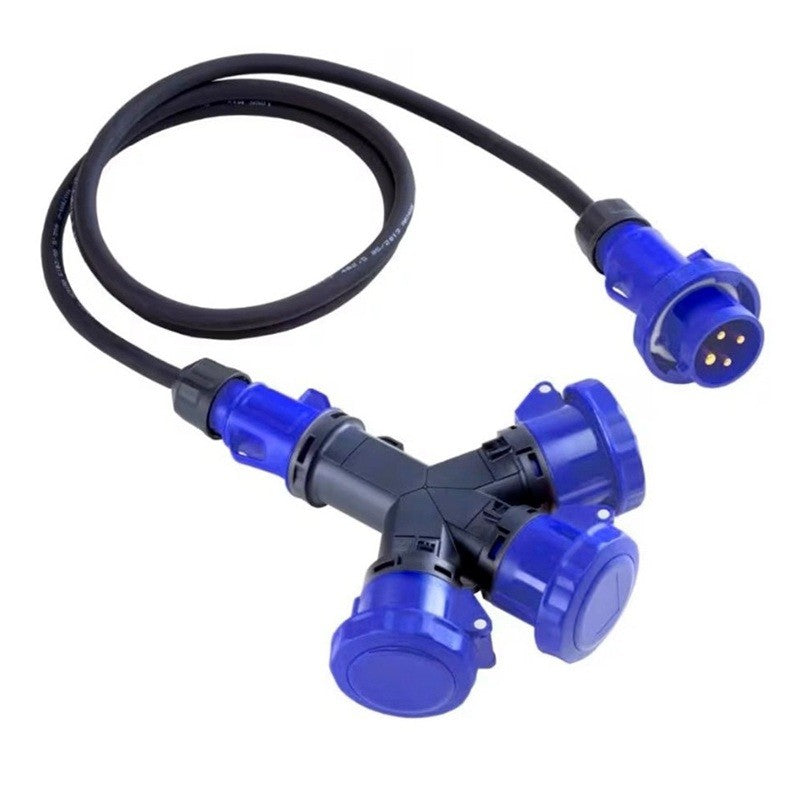 Moltiplicatore 3 Uscite con cavo IP67 - spina 2P+T 16A - prese 2P+T 16A 220V - ROSI 1001552