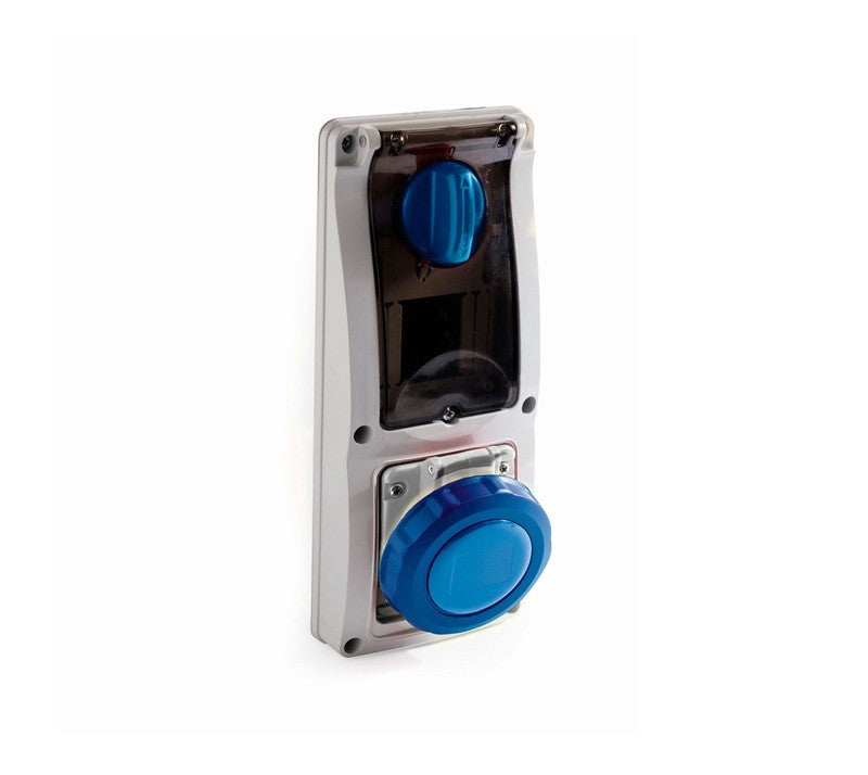 Presa interbloccata da incasso con portafusibile 16A 3P 220V IP67 - ROSI 16.3216B6-I