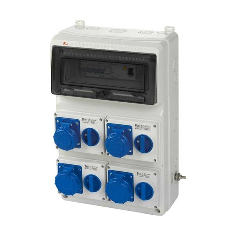 Quadro ASC 4 prese interbloccate 2P+T 16A IP65 - ROSI 2201S