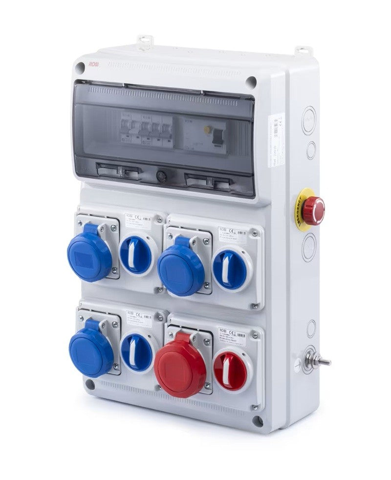 Quadro ASC 4 prese interbloccate 3x3P + 1x4P 16A IP65 - ROSI 2203S