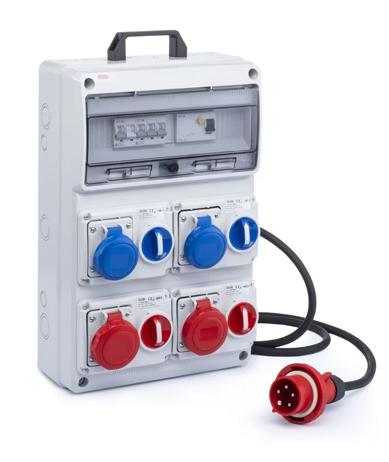 Quadro ASC 4 prese interbloccate 2x3P 2x4P 16A IP65 - ROSI 2203