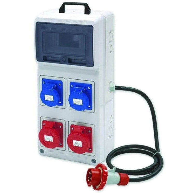 Quadro ASC 2 prese 16A 4P, 2 prese 16A 3P, + P.E. IP65- ROSI 2243