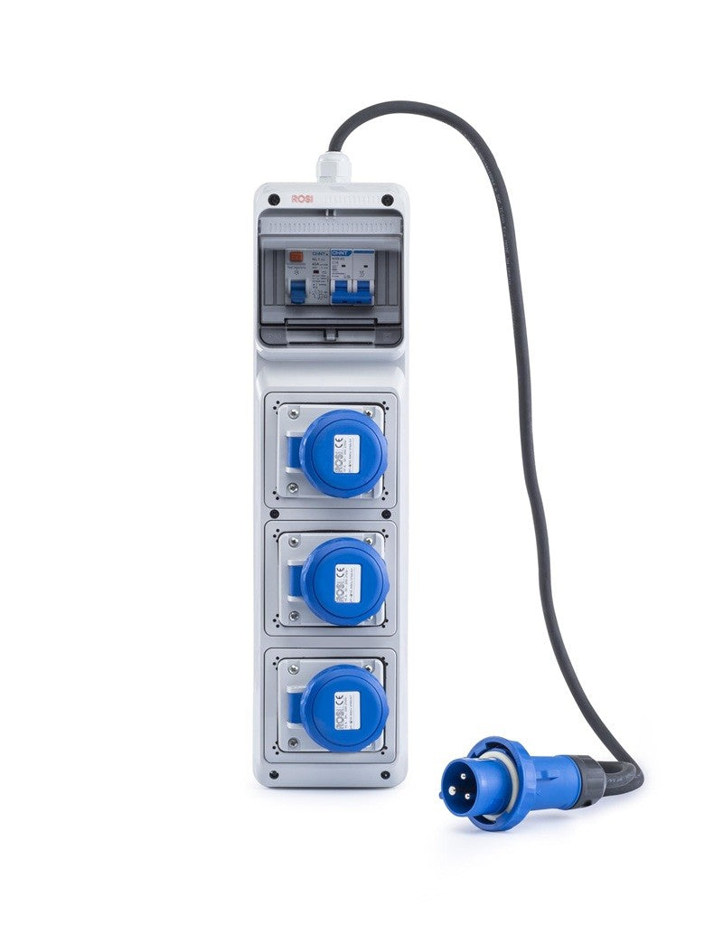 Quadro ASC 3 prese 16A 2P+T, IP65 - ROSI 2260