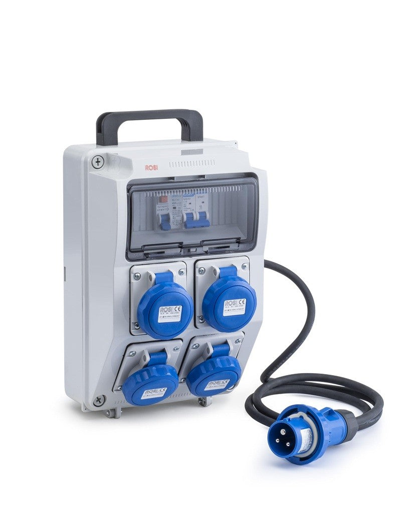 Quadro ASC 4 prese interbloccate 2P+T 16A IP65 + P.E. - ROSI 2240E-PF