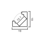 Profilo in Alluminio 2 Metri Angolare per Striscia Led Anodizzato