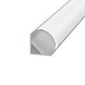 Profilo in Alluminio 2 Metri Angolare per Striscia Led Kit Completo