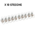 100 Morsetti a Cappuccio Volanti Trasparenti 10 poli 1.5 mm2 450V