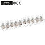 100 Morsetti a Cappuccio Volanti Trasparenti 10 poli 10.0 mm2 500V