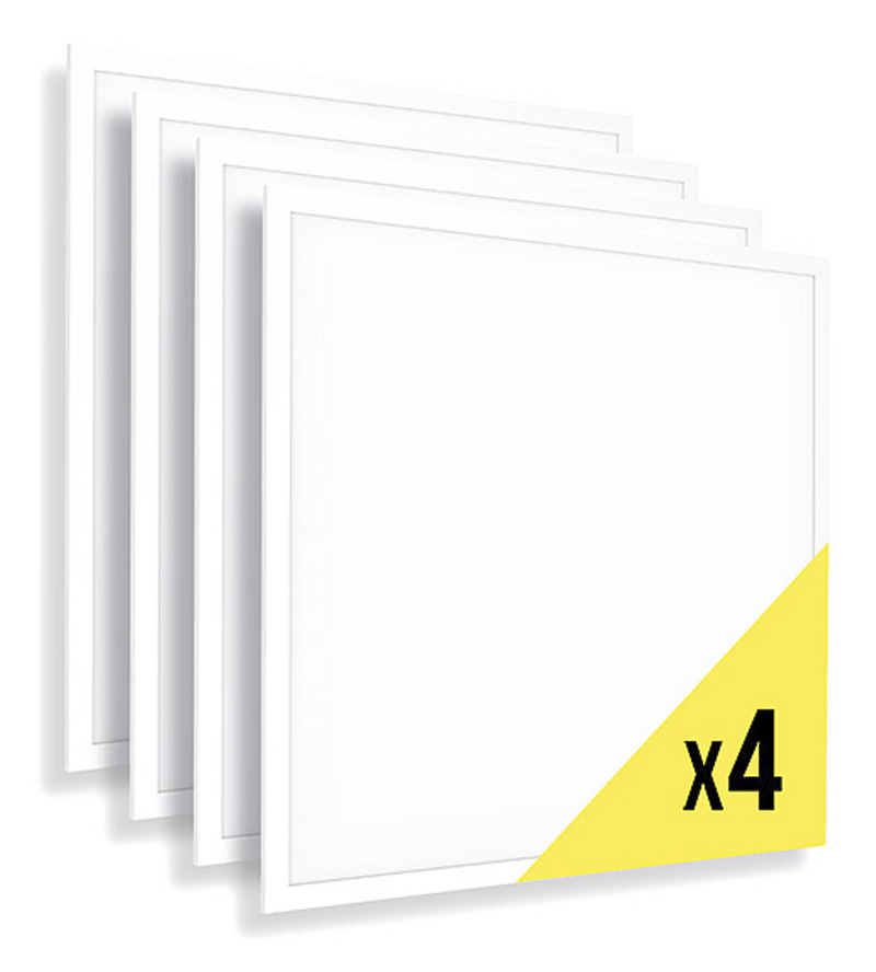 Kit 4 Pezzi Pannello LED a Soffitto Retroilluminato UGR19 60X60cm 36W 4000K