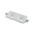 Portafaretto in Gesso Ceramico Stondato Conico Doppio da Incasso per GU10/MR16