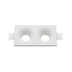 Portafaretto in Gesso Ceramico Stondato Conico Doppio da Incasso per GU10/MR16