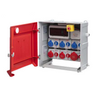 Quadro ASC da Cantiere 14KW 4 Prese 16A 3P IP67 230V Con Magnetotermico, Differenziale, Pulsante di Emergenza - Rosi 1003101