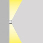 Applique Moderno Top Light SPA GX53 LED IP54 Alluminio Vetro Biemissione