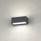 Applique Moderno Top Light SPA AG GX53 LED IP54 Alluminio Vetro Biemissione