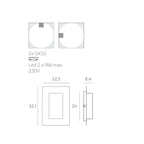Plafoniera Moderno Top Light MIAMI PLUS R GX53 LED IP54 Alluminio Policarbonato