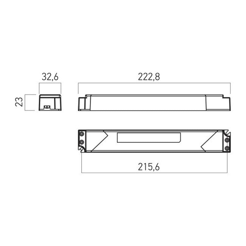 Alimentatore LED Serie ATS Slim Arelux 200W 24V DC IP44 8.3A Tensione Costante