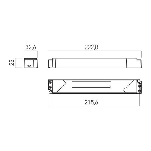 Alimentatore LED Serie ATS Slim Arelux 200W 24V DC IP44 8.3A Tensione Costante