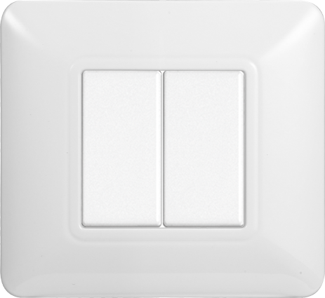 Placca in Plastica Bianca Compatibile Bticino Matix - 2 Posti - Ettroit
