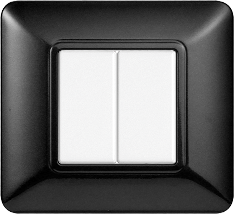 Placca in Plastica Acciaio Scuro Compatibile Bticino Matix - 2 Posti - Ettroit
