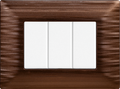 Placca in Plastica Satinata Bronzo Compatibile Bticino Matix - 3 Posti - Ettroit