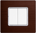 Placca in Alluminio Bronzo Compatibile Bticino Matix - 2 Posti - Ettroit