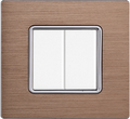 Placca in Alluminio Oro Compatibile Bticino Matix - 2 Posti - Ettroit