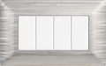 Placca in Plastica Satinata Silver Compatibile Bticino Matix - 4 Posti - Ettroit
