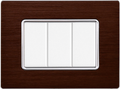 Placca in Alluminio Bronzo Compatibile Bticino Matix - 3 Posti - Ettroit