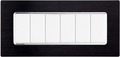 Placca in Alluminio Nera Compatibile Bticino Matix - 6 Posti - Ettroit