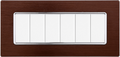 Placca in Alluminio Bronzo Compatibile Bticino Matix - 6 Posti - Ettroit