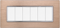Placca in Alluminio Oro Compatibile Bticino Matix - 6 Posti - Ettroit