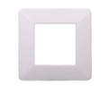 Placca in Plastica Bianca Compatibile Vimar Plana - 2 Posti - Ettroit