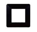 Placca in Plastica Nera Compatibile Vimar Plana - 2 Posti - Ettroit