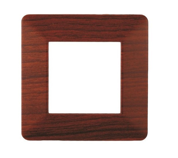 Placca in Plastica Colore Radica Compatibile Vimar Plana - 2 Posti - Ettroit