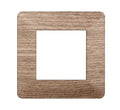 Placca in Plastica Legno Chiaro Compatibile Vimar Plana - 2 Posti - Ettroit
