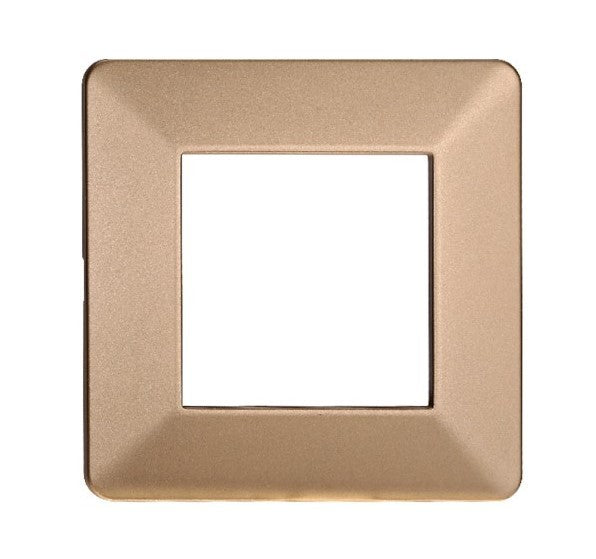 Placca in Plastica Oro Compatibile Vimar Plana - 2 Posti - Ettroit