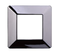 Placca in Plastica Cromato Lucido Compatibile Vimar Plana - 2 Posti - Ettroit