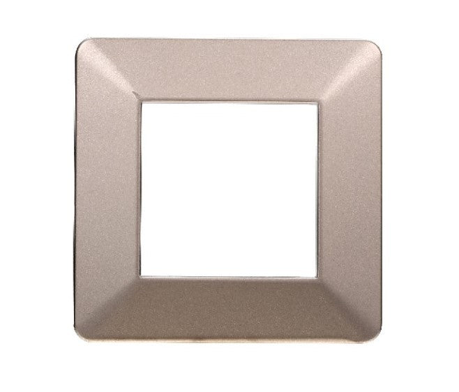 Placca in Plastica Bronzo Compatibile Vimar Plana - 2 Posti - Ettroit