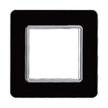 Placca in Vetro Nera Compatibile Vimar Plana - 2 Posti - Ettroit