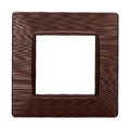 Placca in Plastica Bronzo Satinata Compatibile Vimar Plana - 2 Posti - Ettroit