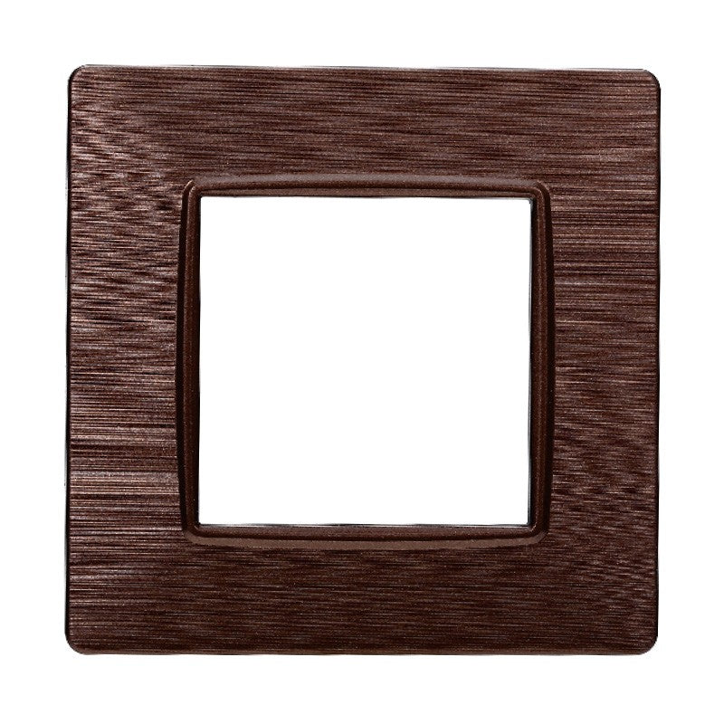 Placca in Plastica Bronzo Satinata Compatibile Vimar Plana - 2 Posti - Ettroit